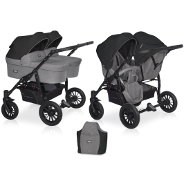 Riko Basic Saxo 04 Onyx Dvīņu rati 2in1 Riko Basic Saxo 04 Onyx Dvīņu rati 2in1