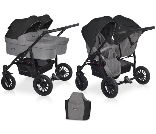 Riko Basic Saxo 04 Onyx Dvīņu rati 2in1