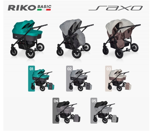 Riko Basic Saxo 04 Onyx Dvīņu rati 2in1