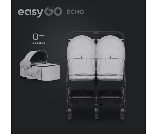 EasyGo Echo Cloudy Gray Коляска для двойняшек