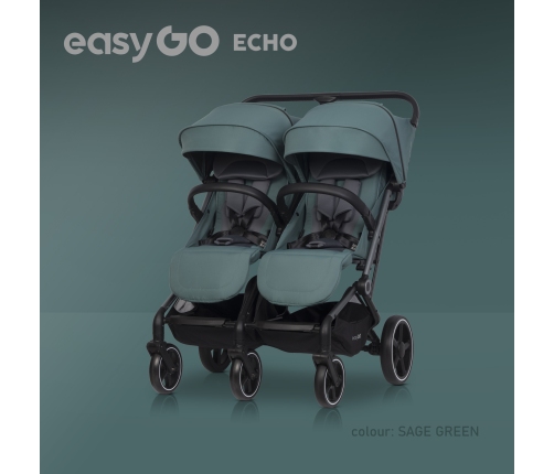 EasyGo Echo Sage Green Dvīņu rati