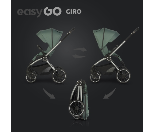 EasyGo Giro Sage Green Bērnu rati 2in1