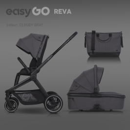 EasyGo Reva Cloudy Gray Детская коляска 2in1 EasyGo Reva Cloudy Gray Детская коляска 2in1