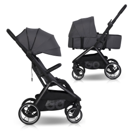 EasyGo Zoya Cloudy Gray Bērnu rati 2in1