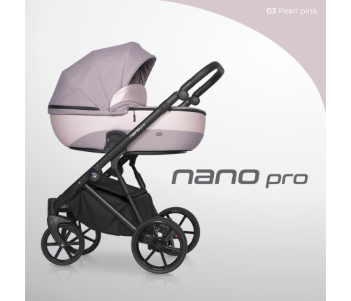 Riko Nano Pro Pearl Pink Bērnu rati 2 in 1