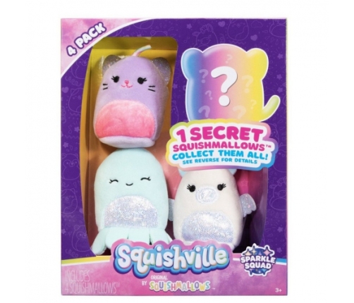 Jazwares - Squishville By Squishmallows Sparkle Squad 4 Pack / from Assort