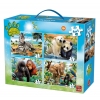 King - Puzzle 4 In 1 Animal World Carry Case King - Puzzle 4 In 1 Animal World Carry Case