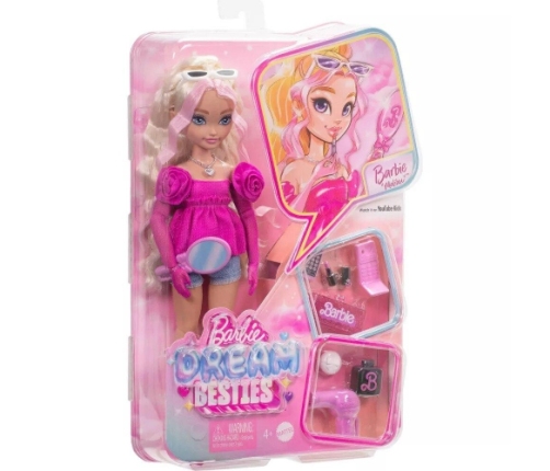 Mattel - Barbie Dream Besties Barbie Malibu Fashion Doll with 8 Makeup & Hair / from Assort