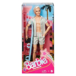 Mattel - Barbie Signature The Movie Ken Doll Wearing Pastel Striped Beach Matching Set Mattel - Barbie Signature The Movie Ken Doll Wearing Pastel Striped Beach Matching Set