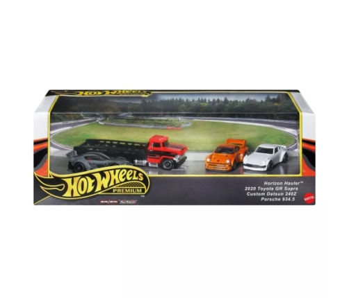 Mattel - Hot Wheels Premium Horizon Hauler Toyota GR Supra Datsun And Porsche / from Assort