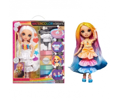 MGA - Rainbow High Watercolor And Create Fashion DIY Doll With Brown Eyes / from Assort