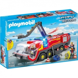 Playmobil 71371 - Airport Fire Truck with Light and Sound