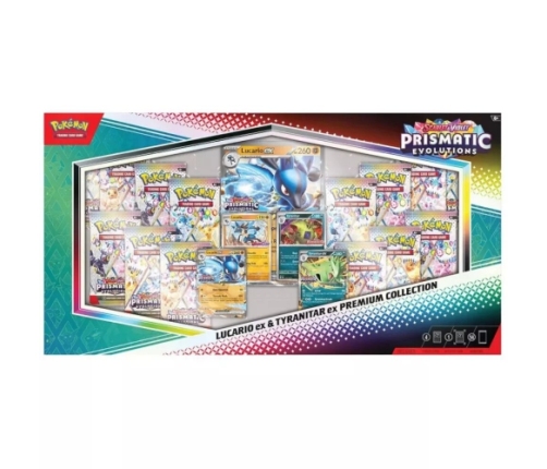 Pokemon - TCG Scarlet And Violet Prismatic Evolutions Lucario ex And Tyranitar ex Premium Collection