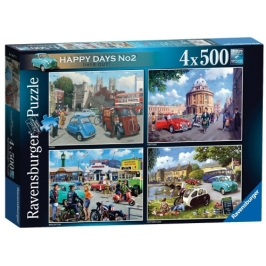 Ravenbsurger - Puzzle 4X500 Happy Days Ravenbsurger - Puzzle 4X500 Happy Days