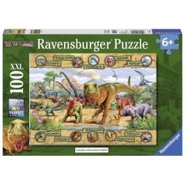 Ravensburger - Puzzle 100 Dinosaurs XXL Ravensburger - Puzzle 100 Dinosaurs XXL