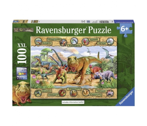 Ravensburger - Puzzle 100 Dinosaurs XXL