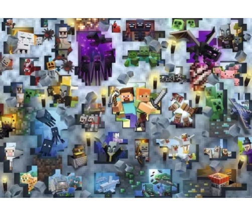Ravensburger - Puzzle 1000 Minecraft Mobs