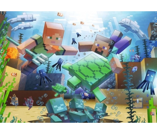 Ravensburger - Puzzle 1000 Minecraft Mosaic