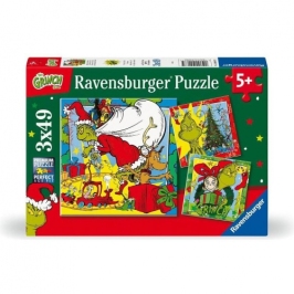 Ravensburger - Puzzle 3x49 Merry Grinchmas