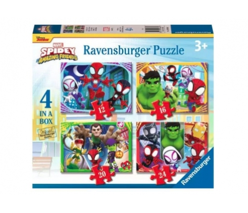 Ravensburger - Puzzle 4in1 Spidey And His Amazing Friends