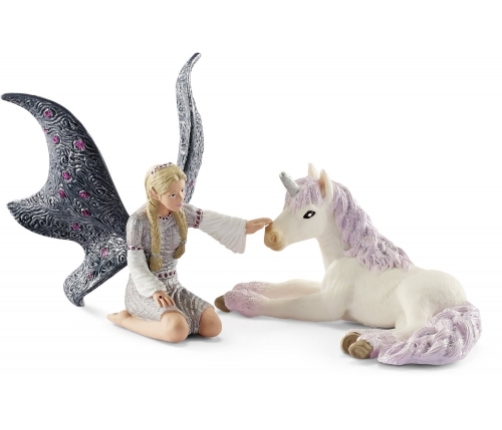 Schleich - Lindariel with Unicorn Foal