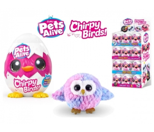 Zuru - Pets Alive Chirpy Birds Mystery Egg Plush Display 24 Pcs