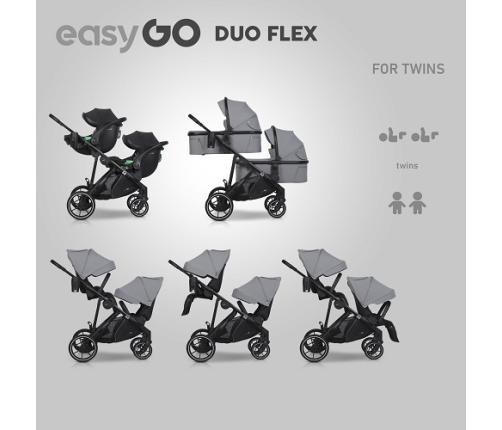 EasyGo Duoflex Cloudy Gray Прогулочная коляска
