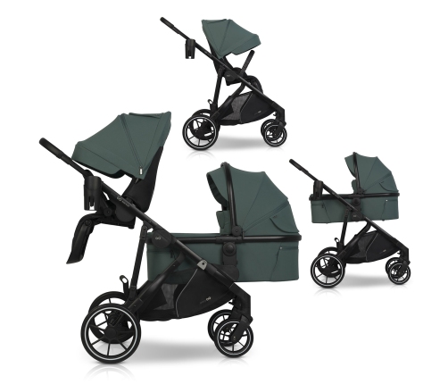 Wózek dziecięcy EasyGo Duoflex Sage Green 1 siedzisko 1 gondola
