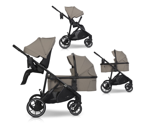 Wózek dziecięcy EasyGo Duoflex Savana Beige 1 siedzisko 1 gondola