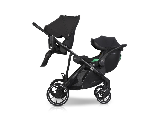 EasyGo Duoflex Ebony Black Dvīņu rati