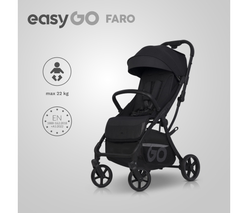 EasyGo Faro Ebony Black Pastaigu rati