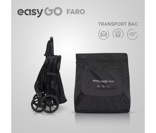 EasyGo Faro Ebony Black Pastaigu rati