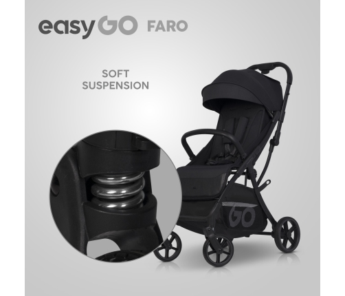 EasyGo Faro Ebony Black Pastaigu rati
