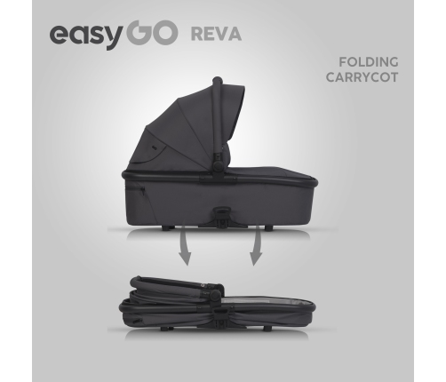 EasyGo Reva Cloudy Gray Bērnu rati 2in1