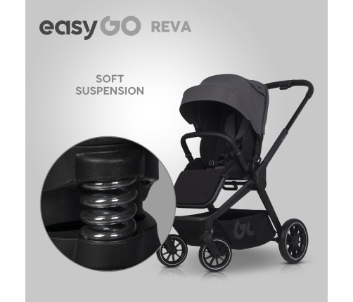 EasyGo Reva Cloudy Gray Bērnu rati 2in1
