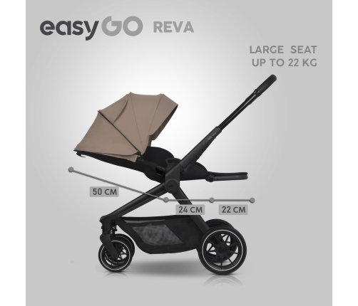 EasyGo Reva Golden Beige Детская коляска 2in1