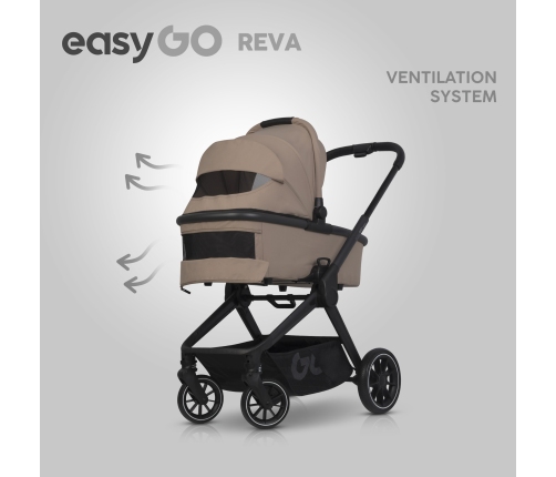 EasyGo Reva Golden Beige Детская коляска 2in1