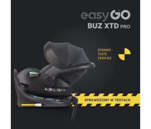 zestaw fotelików samochodowych 2w1 easygo buz xtd pro i buz pro body granito