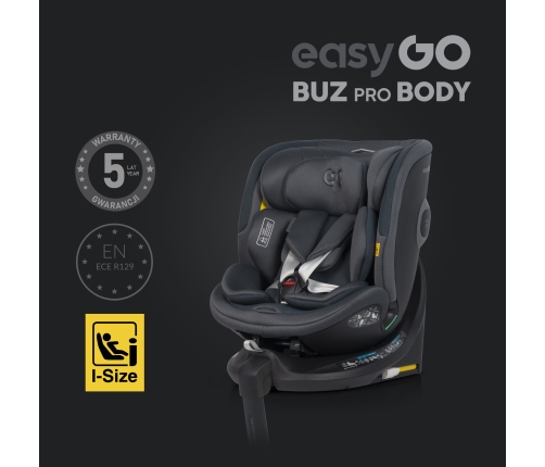 zestaw fotelików samochodowych 2w1 easygo buz xtd pro i buz pro body granito