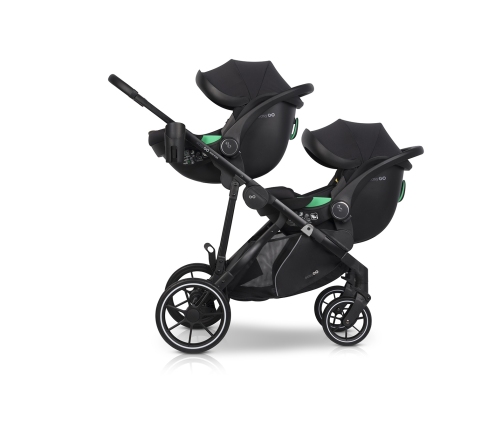 Wózek dziecięcy EasyGo Duoflex Sage Green 2 siedziska 2 gondole