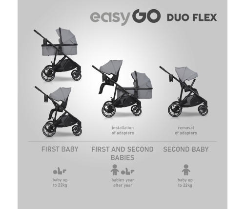 EasyGo Duoflex Cloudy Gray Прогулочная коляска