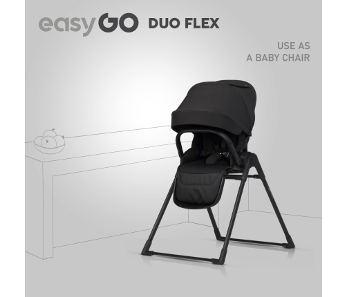 EasyGo Duoflex Ebony Black Pastaigu rati