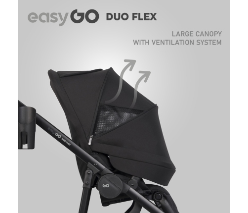 EasyGo Duoflex Ebony Black Pastaigu rati