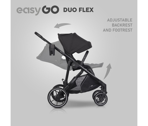 EasyGo Duoflex Ebony Black Pastaigu rati