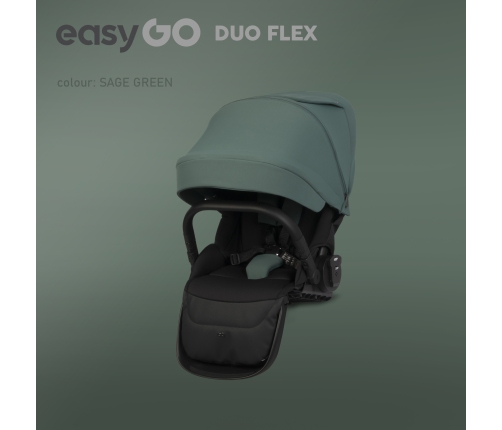 Wózek dziecięcy EasyGo Duoflex Sage Green 2 siedziska 2 gondole