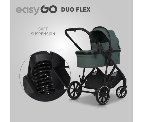 Wózek dziecięcy EasyGo Duoflex Sage Green 2 siedziska 2 gondole