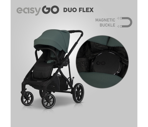 Wózek dziecięcy EasyGo Duoflex Sage Green 2 siedziska 2 gondole