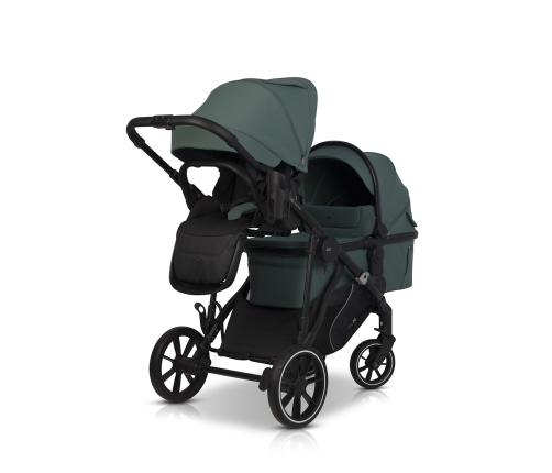 Wózek dziecięcy EasyGo Duoflex Sage Green 2 siedziska 2 gondole