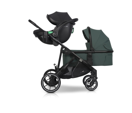 Wózek dziecięcy EasyGo Duoflex Sage Green 2 siedziska 2 gondole