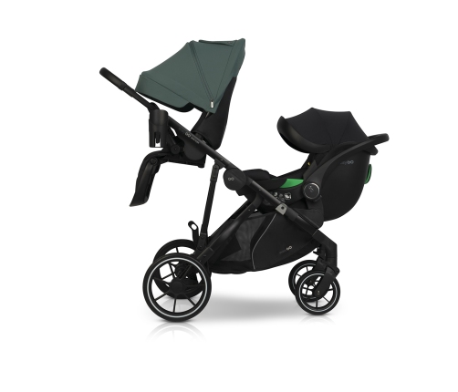 Wózek dziecięcy EasyGo Duoflex Sage Green 2 siedziska 2 gondole